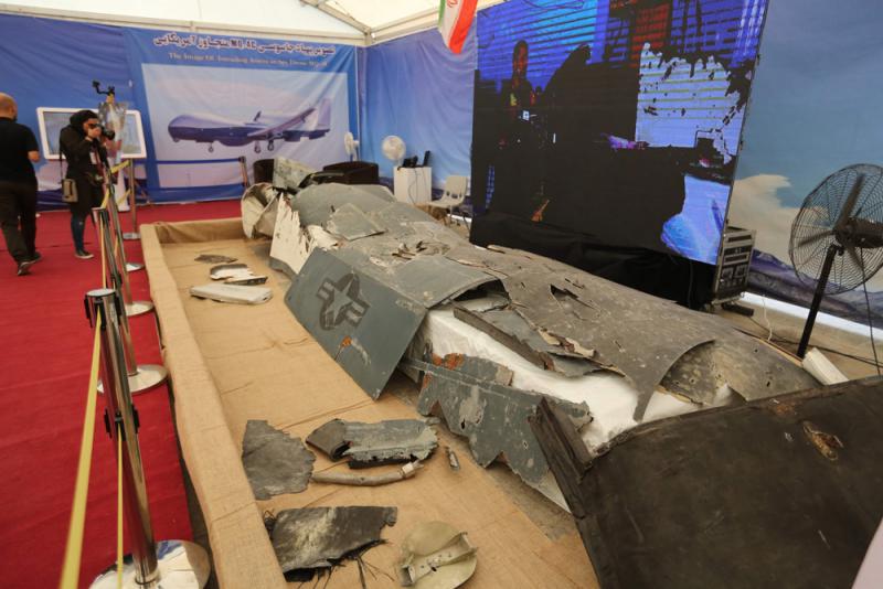 Iran displays wreckage of US Global Hawk drone
